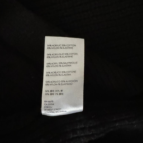 Urban Outfitters Cable Knit 1/4 Zip Cropped Chunky Black Sweater Size L - Picture 6 of 10